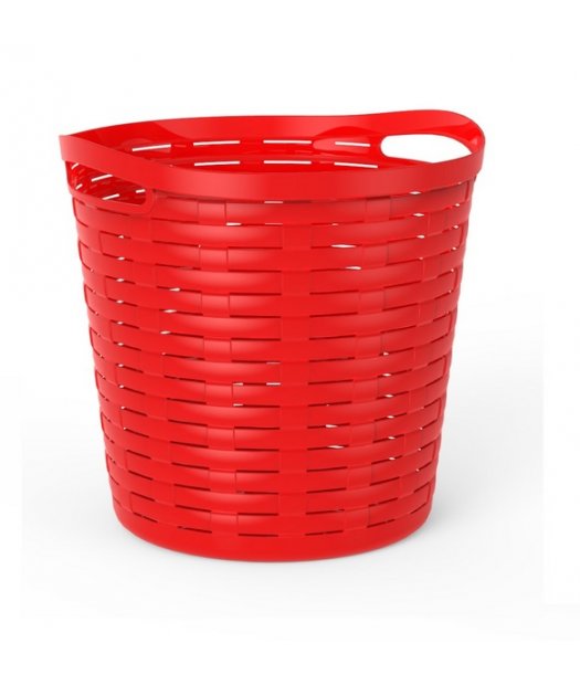 CESTA REDONDA 30 L COLOR ROJO